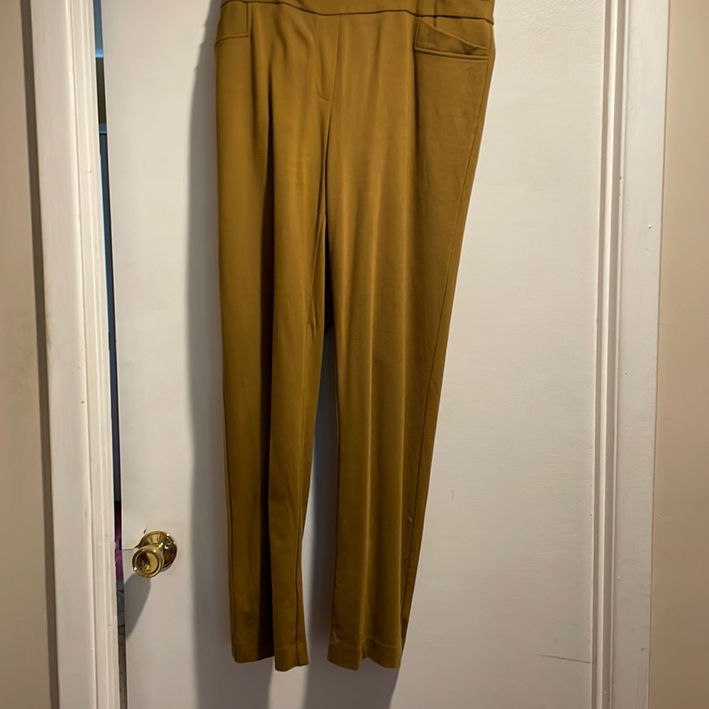 Zac & Rachel Pull on pant mustard brown color worn once size 1x